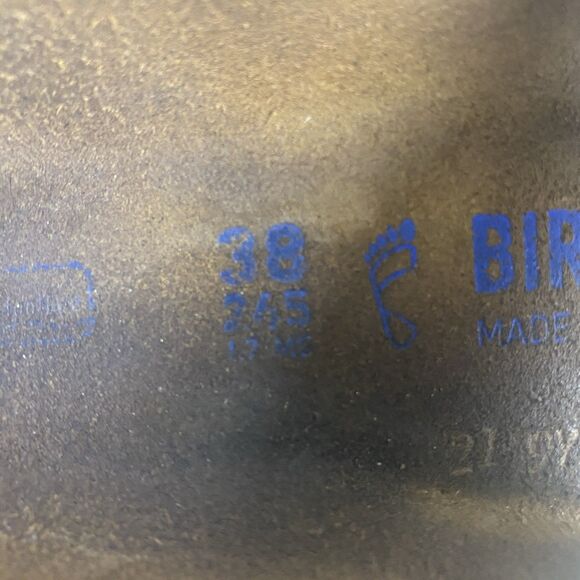 Birkenstock Arizona Sandals 38 L7 M5 Taupe Adjustable Strap Made In Germany - Picture 11 of 11